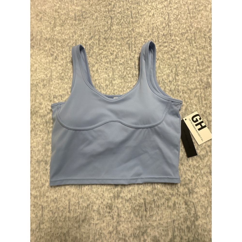 Gold hinge Lined Bra Tank Light Blue XL GH216BLU New With‎ Tags